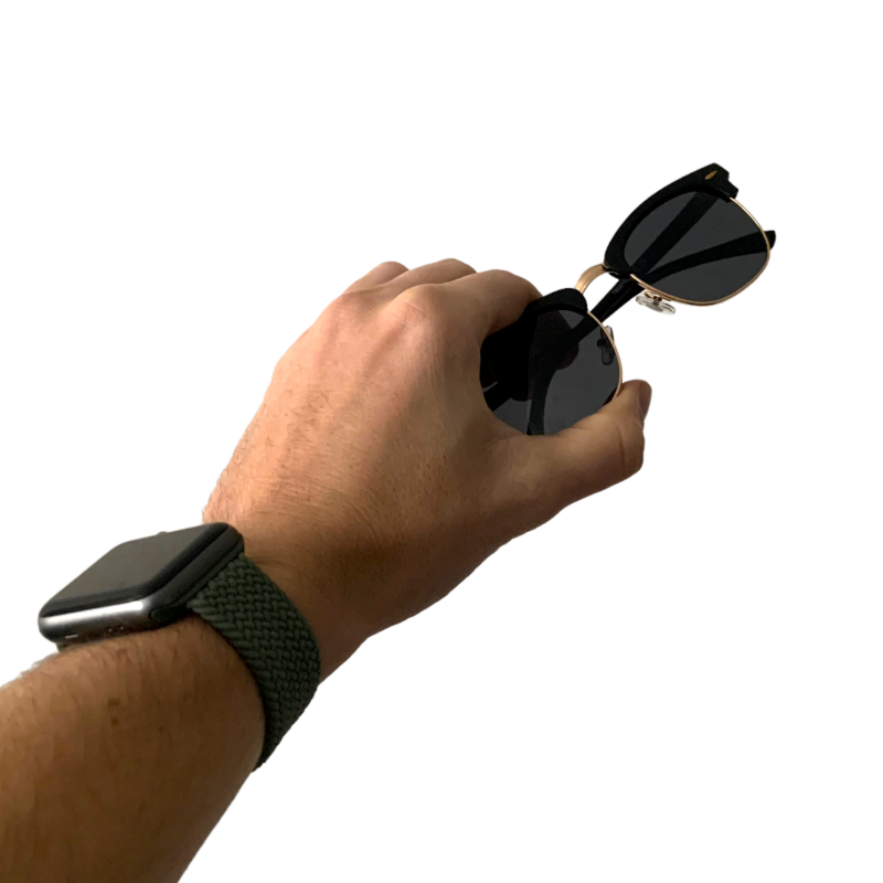 Matně černé sluneční brýle Half Wayfarer Mirror