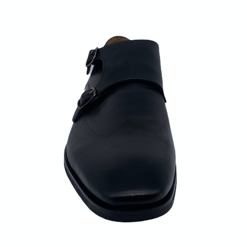Černé kožené boty Marks and Spencer Derby Monk EU 46