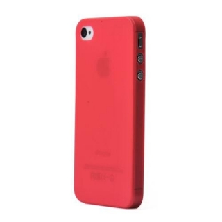 Červený ultra tenký kryt 0.3 MM  pro Apple iPhone 4/4S