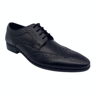Černé kožené polobotky Marks and Spencer Derby Art EU 42