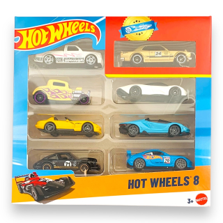 HOT WHEELS 8 pack - Porsche, Lamborghini, Dodge, Nissan, McLaren, Toyota, Custom, GMC