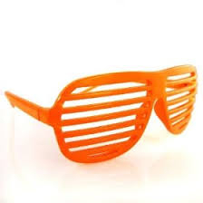Oranžové párty brýle Shutter