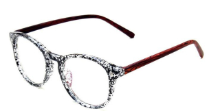 Průhledné čiré brýle Retro Vintage Round