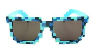 Modré maskáčové sluneční brýle 8-Bit