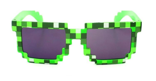 Zelené maskáčové sluneční brýle 8-Bit