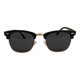 Matně černé sluneční brýle Half Wayfarer Mirror