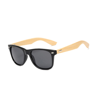 Černé brýle Wayfarer Bambus