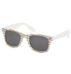 Bílé sluneční brýle Wayfarer Stripe