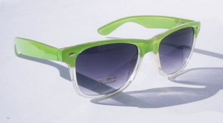 Zelené sluneční brýle Wayfarer Transparent
