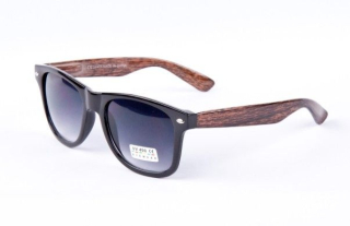 Černo - hnědé sluneční brýle Wayfarer Wood