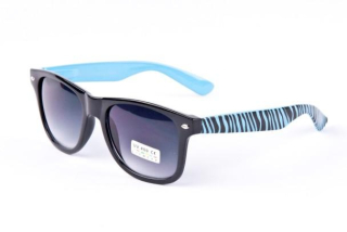Černo - světle modré sluneční brýle Wayfarer Zebra