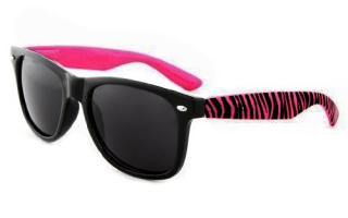 Černo - růžové sluneční brýle Wayfarer Zebra