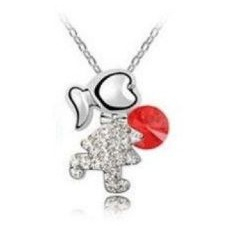 Náhrdelník Swarovski elements Girls - červený 