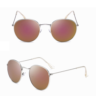 Stříbrné fialově zrcadlové sluneční brýle Oculos
