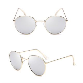 Zlaté stříbrně zrcadlové sluneční brýle Oculos