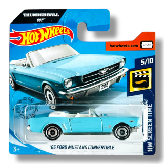 HOT WHEELS 1965 Ford Mustang Convertible James Bond Thunderball
