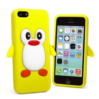 Žlutý kryt Tučňák pro Apple iPhone 5C