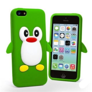 Zelený kryt Tučňák pro Apple iPhone 5C
