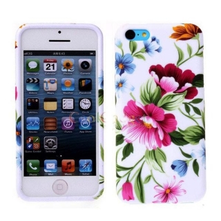 Silikonový kryt Květiny pro Apple iPhone 5C