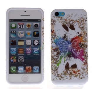Silikonový kryt Motýlek pro Apple iPhone 5C