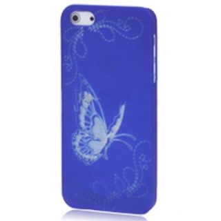 Modrý kryt Motýlek pro Apple iPhone 5/5S