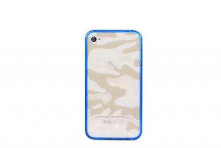 Modrý maskáčový kryt Camo pro Apple iPhone 4/4S