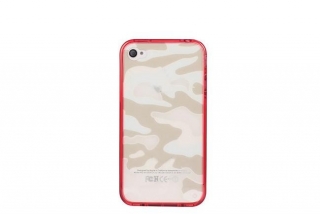Růžový maskáčový kryt Camo pro Apple iPhone 4/4S