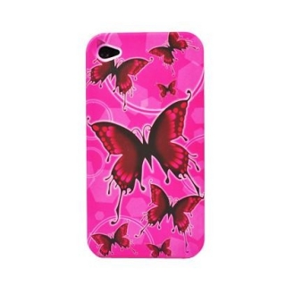 Plastový kryt Motýl pro Apple iPhone 4/4S