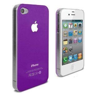 Fialový kryt Logo pro Apple iPhone 4/4S
