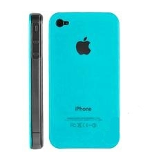Světle modrý kryt Logo pro Apple iPhone 4/4S