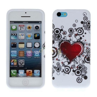 Silikonový kryt Srdce pro Apple iPhone 5/5S